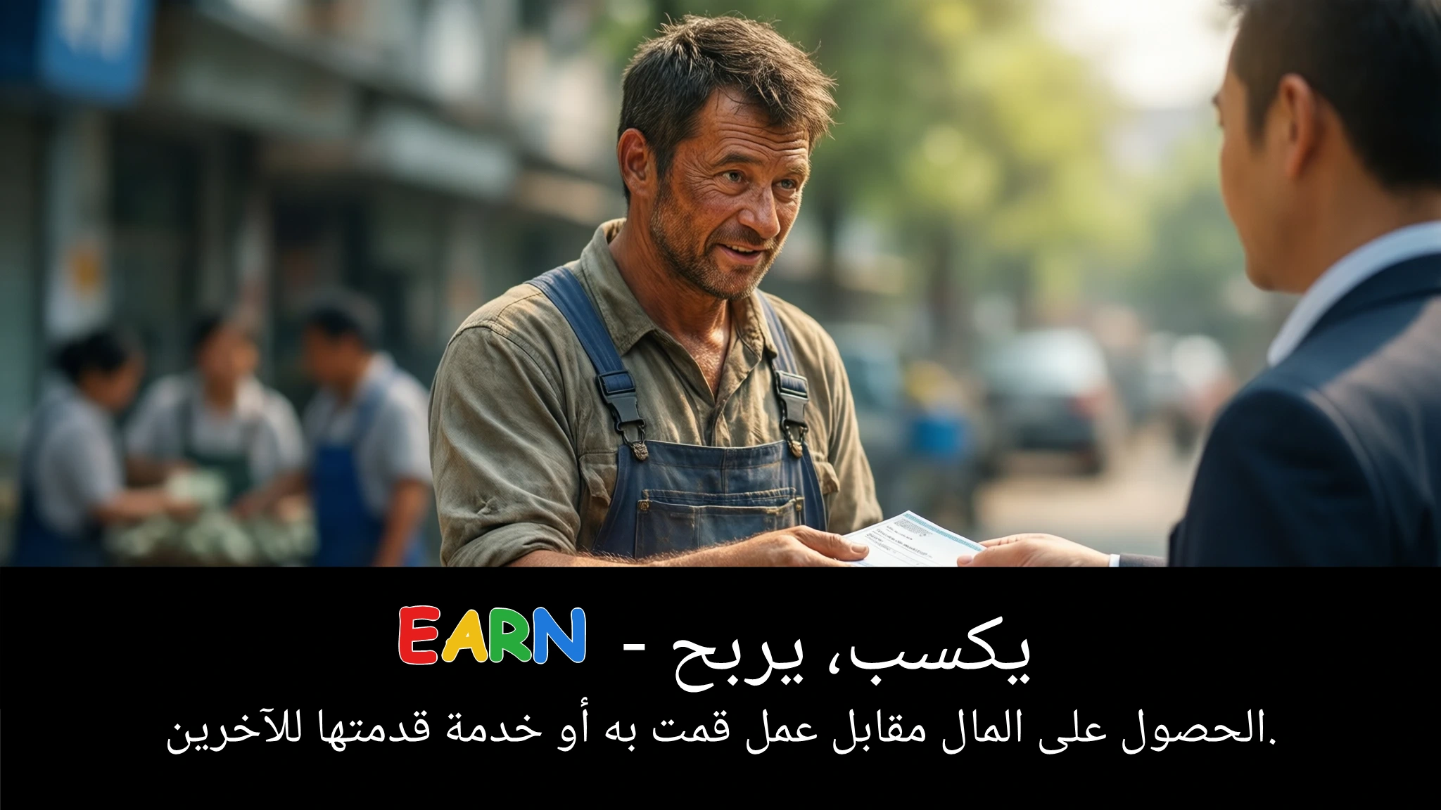 Arabic Illustration for earn